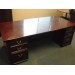 Executive Desk & Oversized Credenza, Starburst Cherry